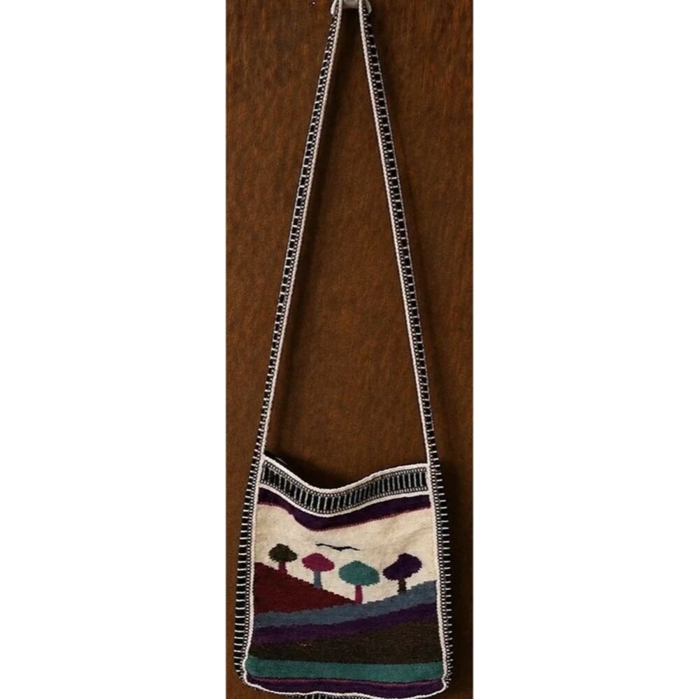 Genuine Vintage Late 1970s Southwestern Woven Crossbody Bag